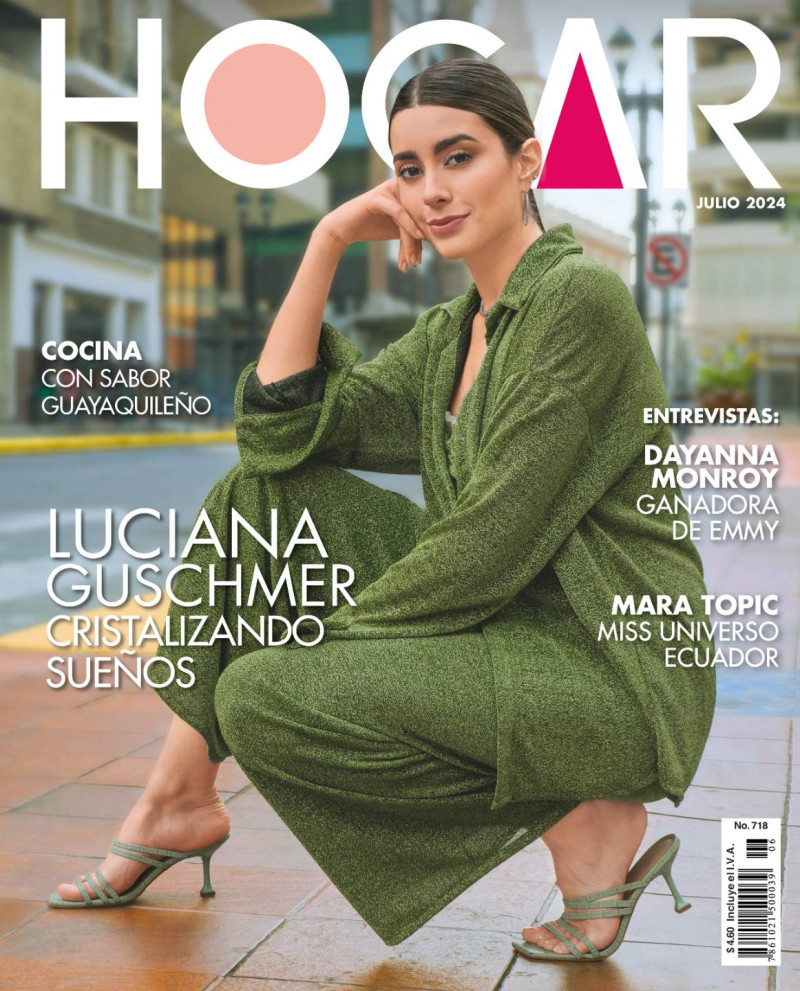 Luciana Guschmer featured on the Hogar cover from July 2024