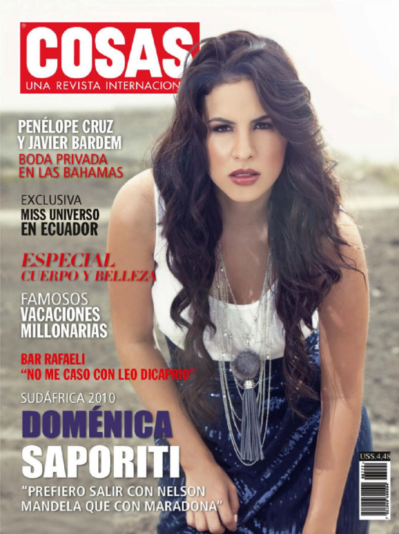 Domenica Saporiti featured on the Cosas Ecuador cover from August 2010