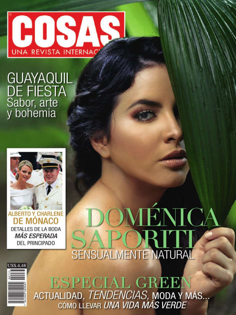 Domenica Saporiti featured on the Cosas Ecuador cover from July 2011