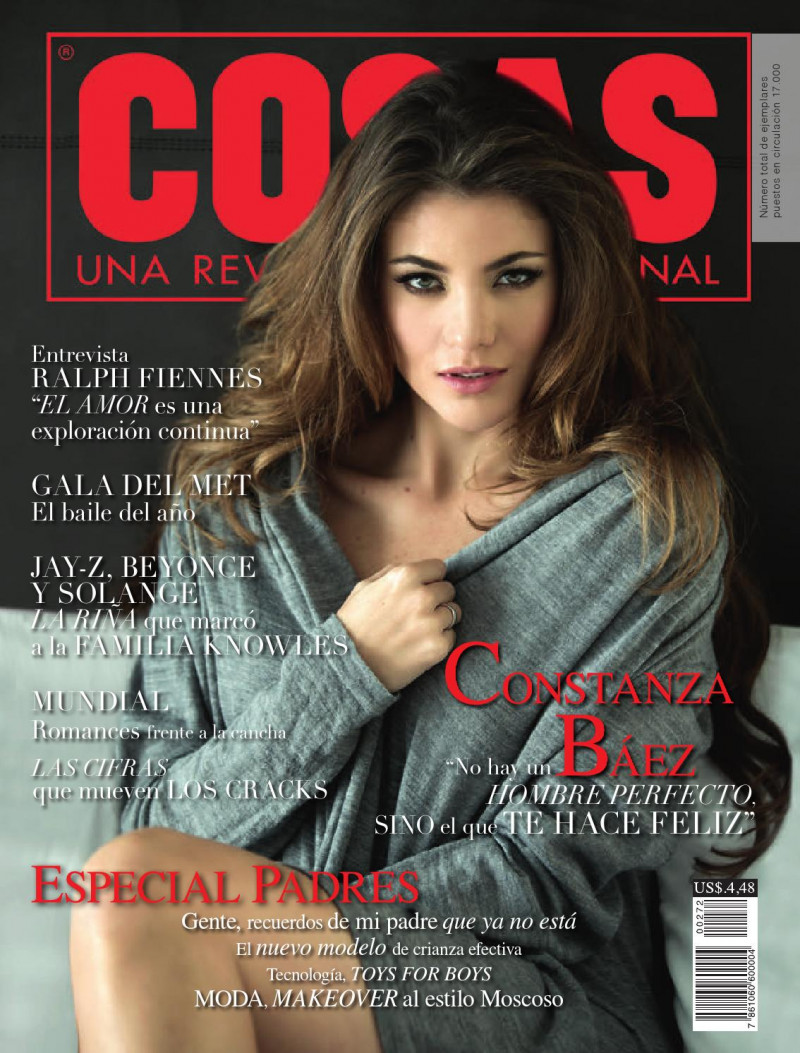 Constanza Baez featured on the Cosas Ecuador cover from June 2014