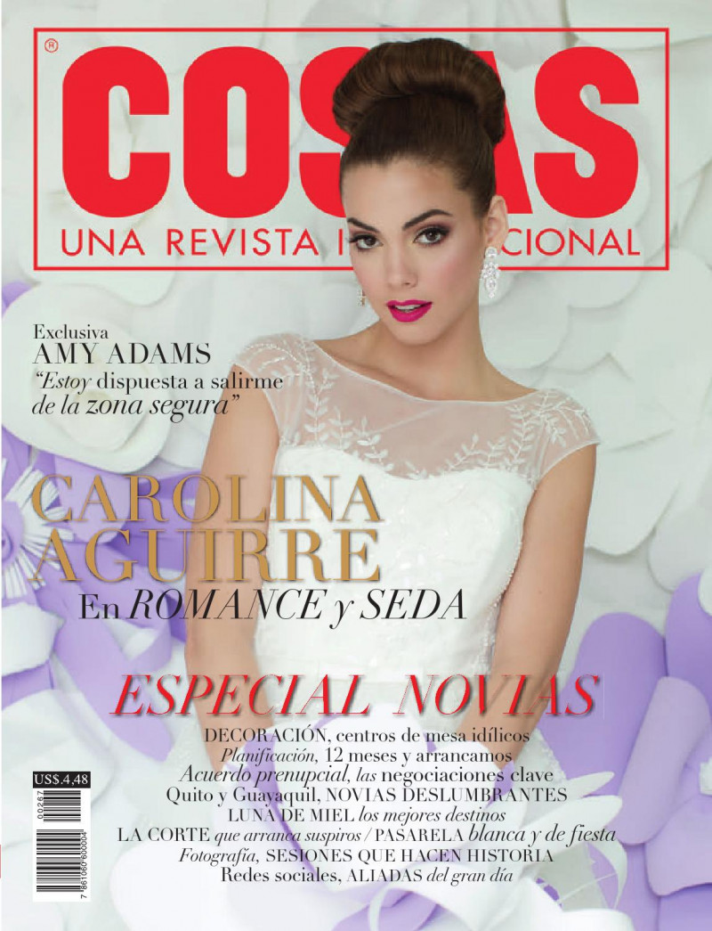 Carolina Aguirre featured on the Cosas Ecuador cover from March 2014