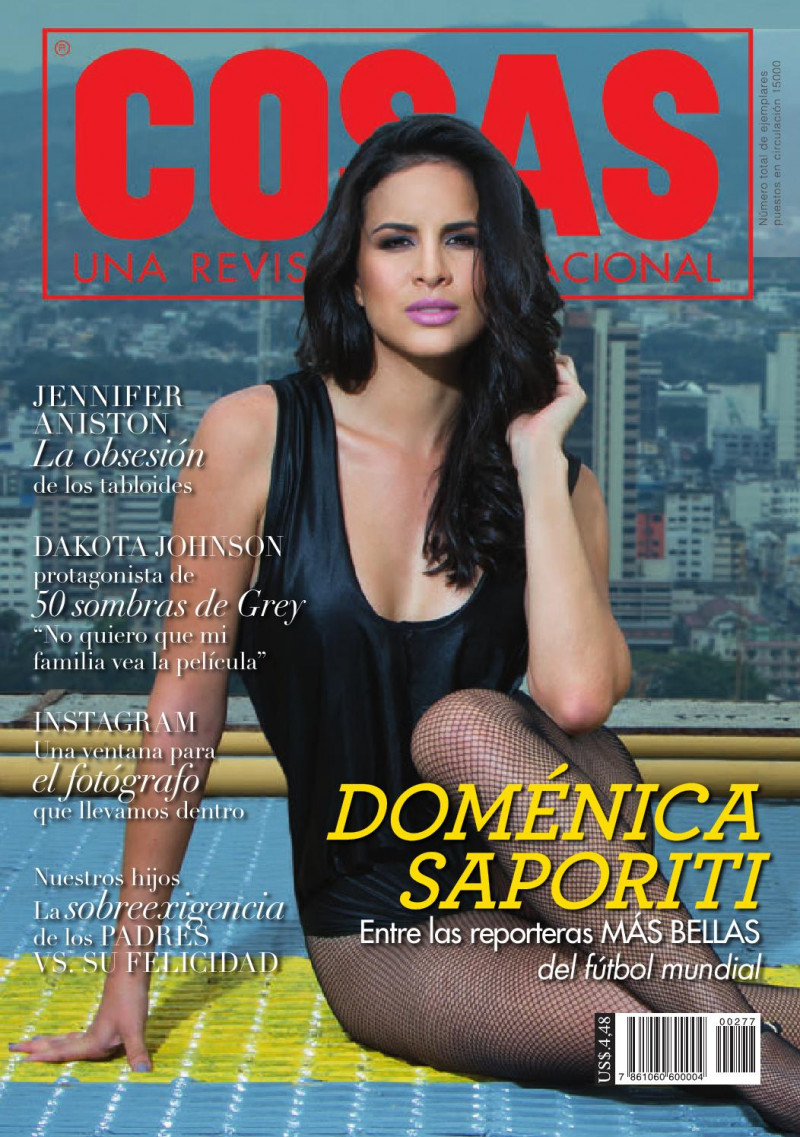 Domenica Saporiti featured on the Cosas Ecuador cover from September 2014