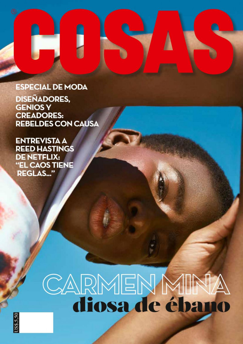 Carmen Mina featured on the Cosas Ecuador cover from October 2020