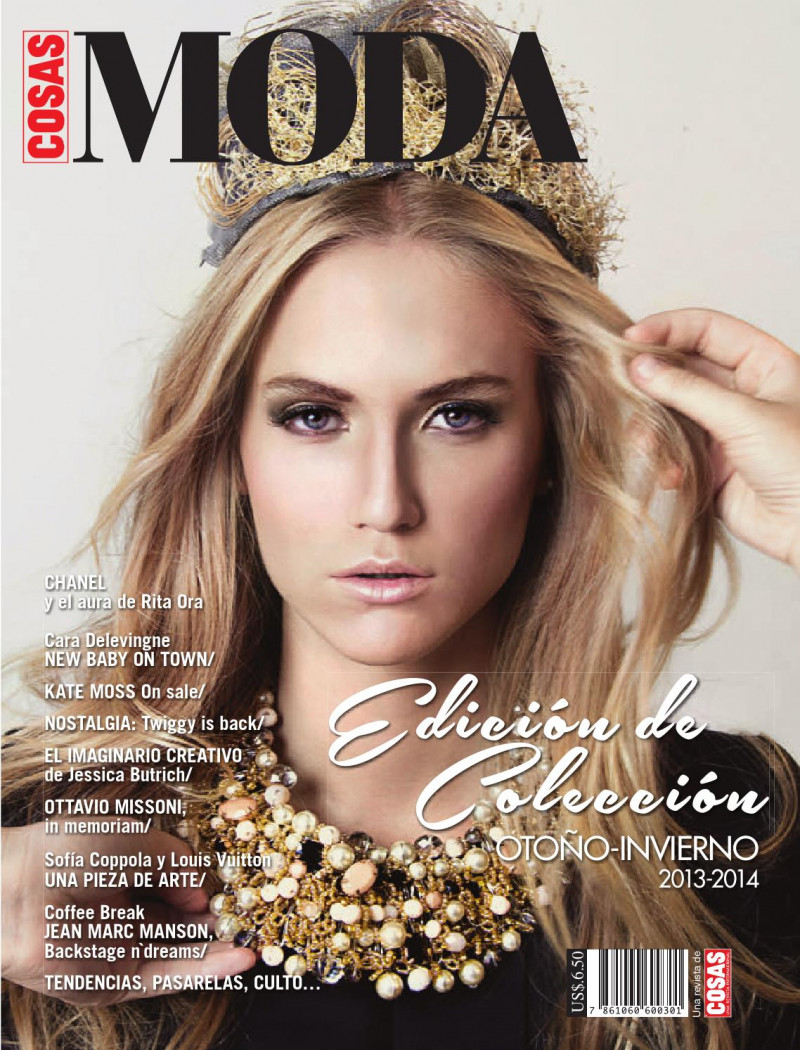 Florencia Ceide featured on the Cosas Moda Ecuador cover from September 2013