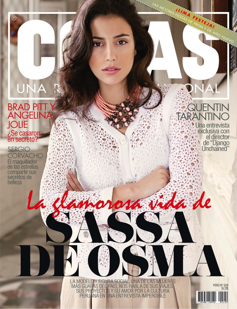 Alessandra de Osma featured on the Cosas Peru cover from January 2013