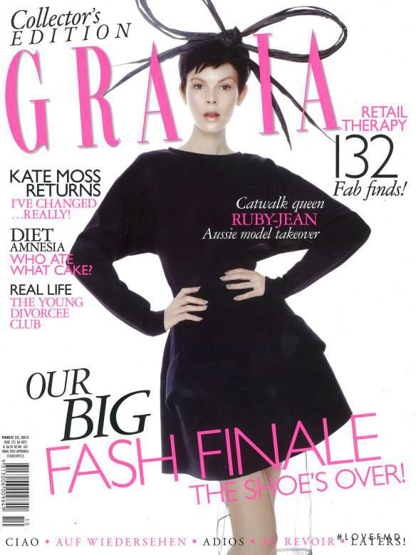 Ruby Jean Wilson featured on the Grazia Australia cover from March 2013