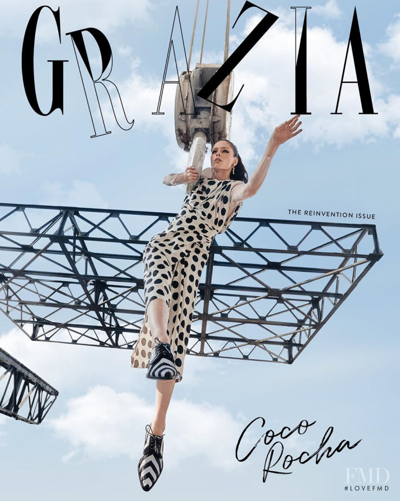 Coco Rocha featured on the Grazia Australia cover from November 2019