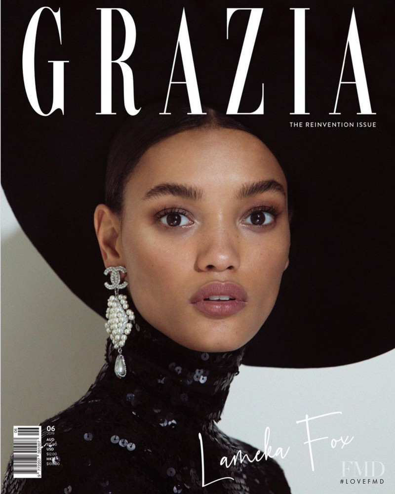 Lameka Fox featured on the Grazia Australia cover from October 2019