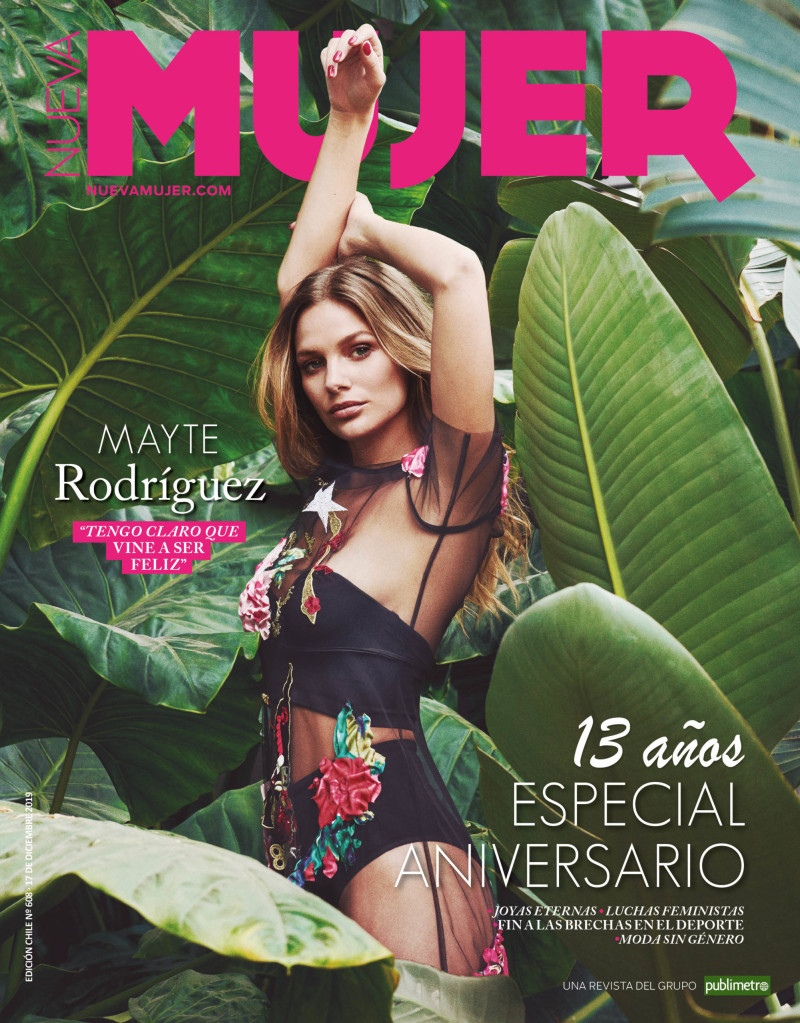 Mayte Rodriguez featured on the Nueva Mujer cover from December 2019