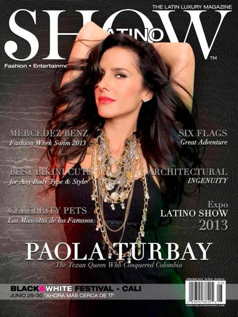 Paola Turbay featured on the Latino Show cover from April 2012