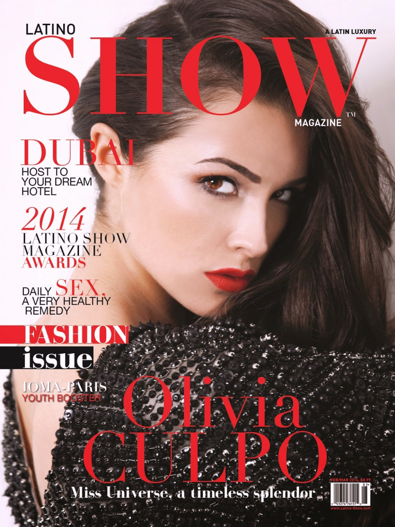 Olivia Culpo featured on the Latino Show cover from February 2014