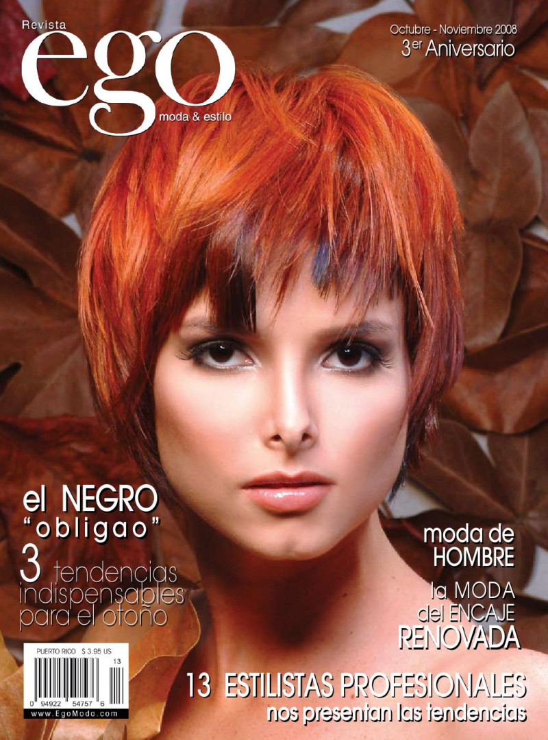 Carla Triccoli featured on the Revista Ego cover from October 2008