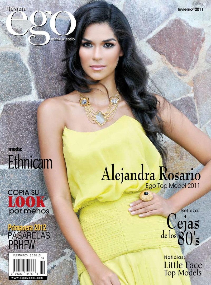 Alejandra Rosario featured on the Revista Ego cover from December 2011