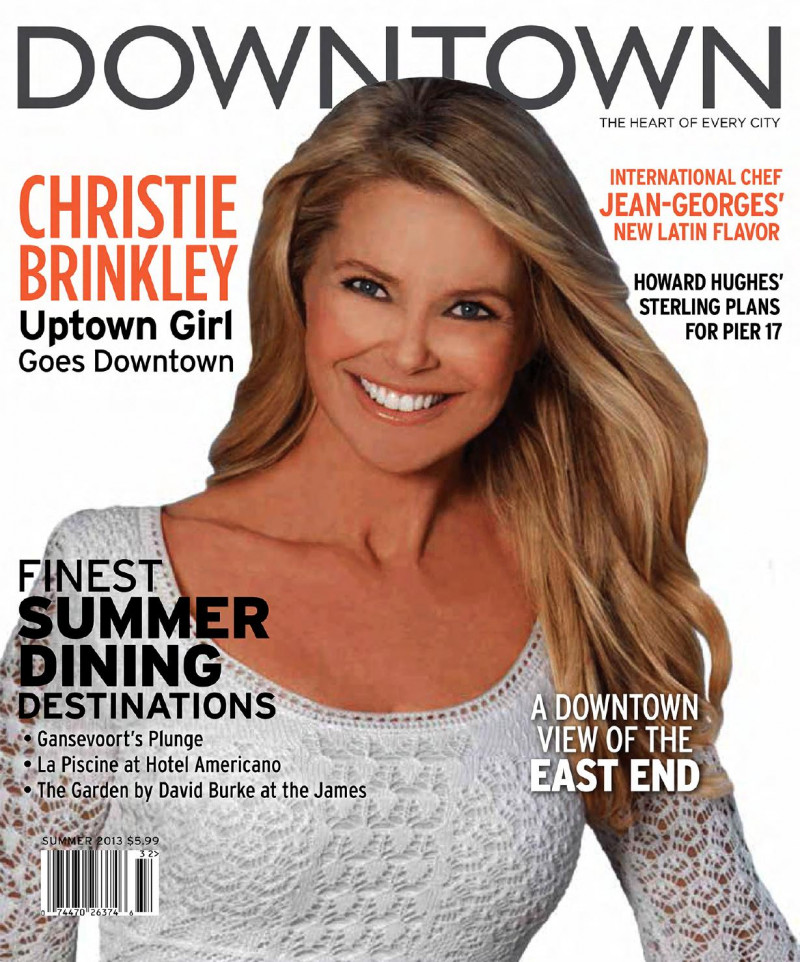 Christie Brinkley featured on the Downtown cover from June 2013