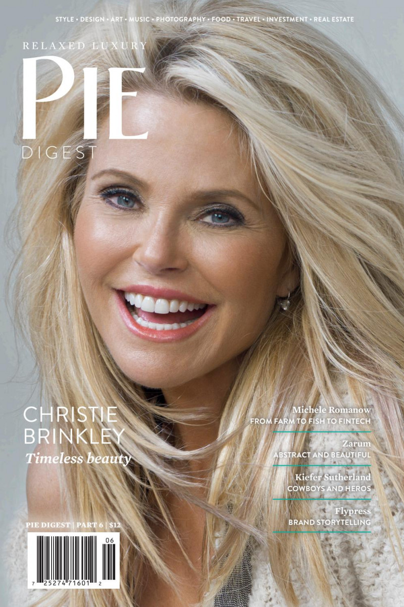 Christie Brinkley featured on the Pie Digest cover from February 2018