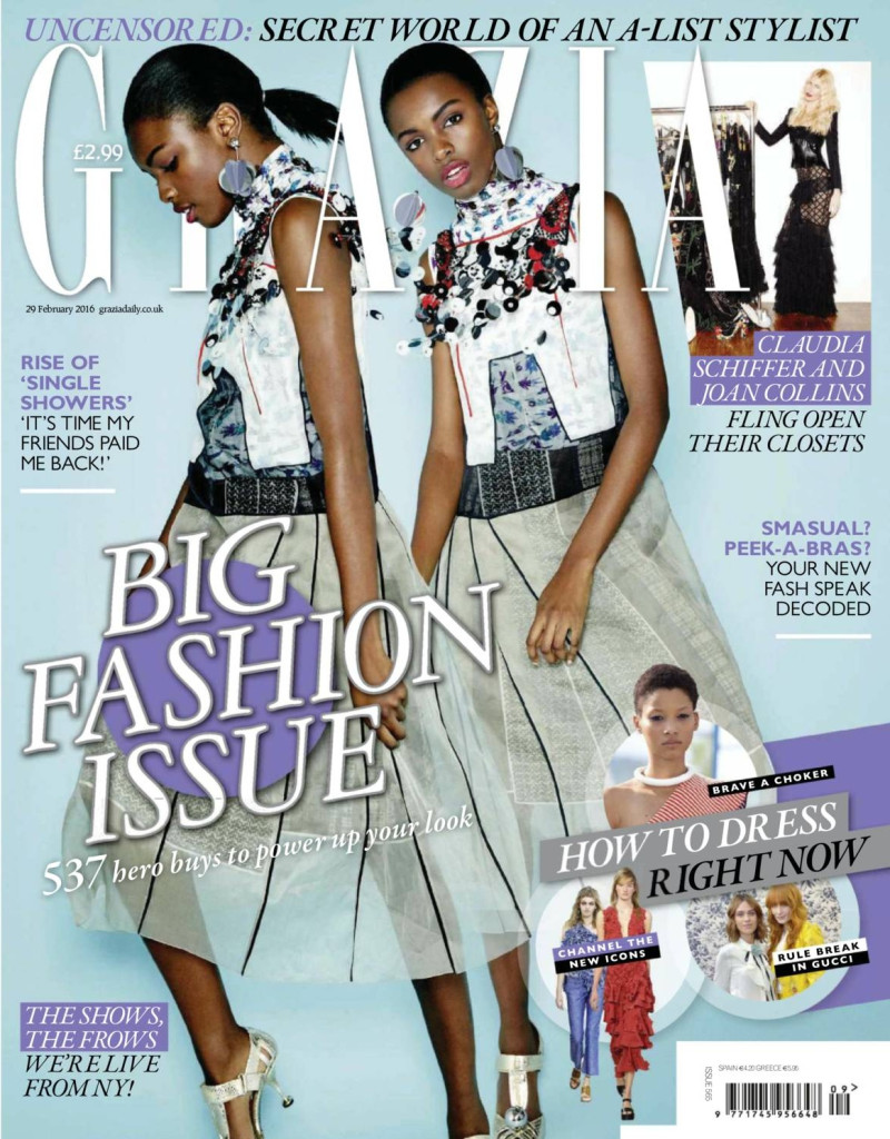  featured on the Grazia UK cover from February 2016