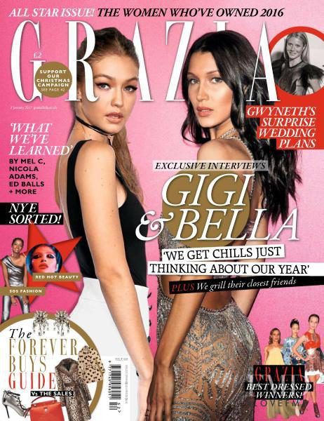 Gigi Hadid, Bella Hadid featured on the Grazia UK cover from June 2016