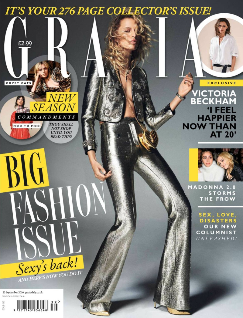 Karolina Kurkova featured on the Grazia UK cover from September 2016