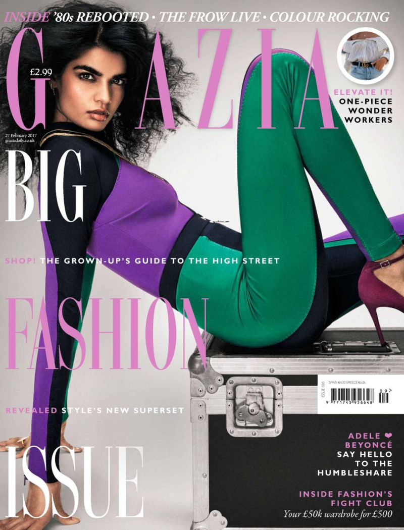 Bhumika Arora featured on the Grazia UK cover from February 2017