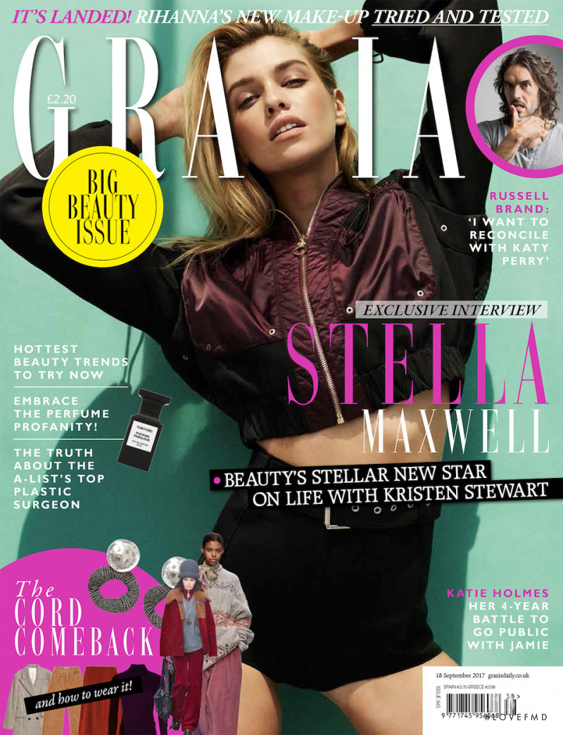 Stella Maxwell featured on the Grazia UK cover from September 2017