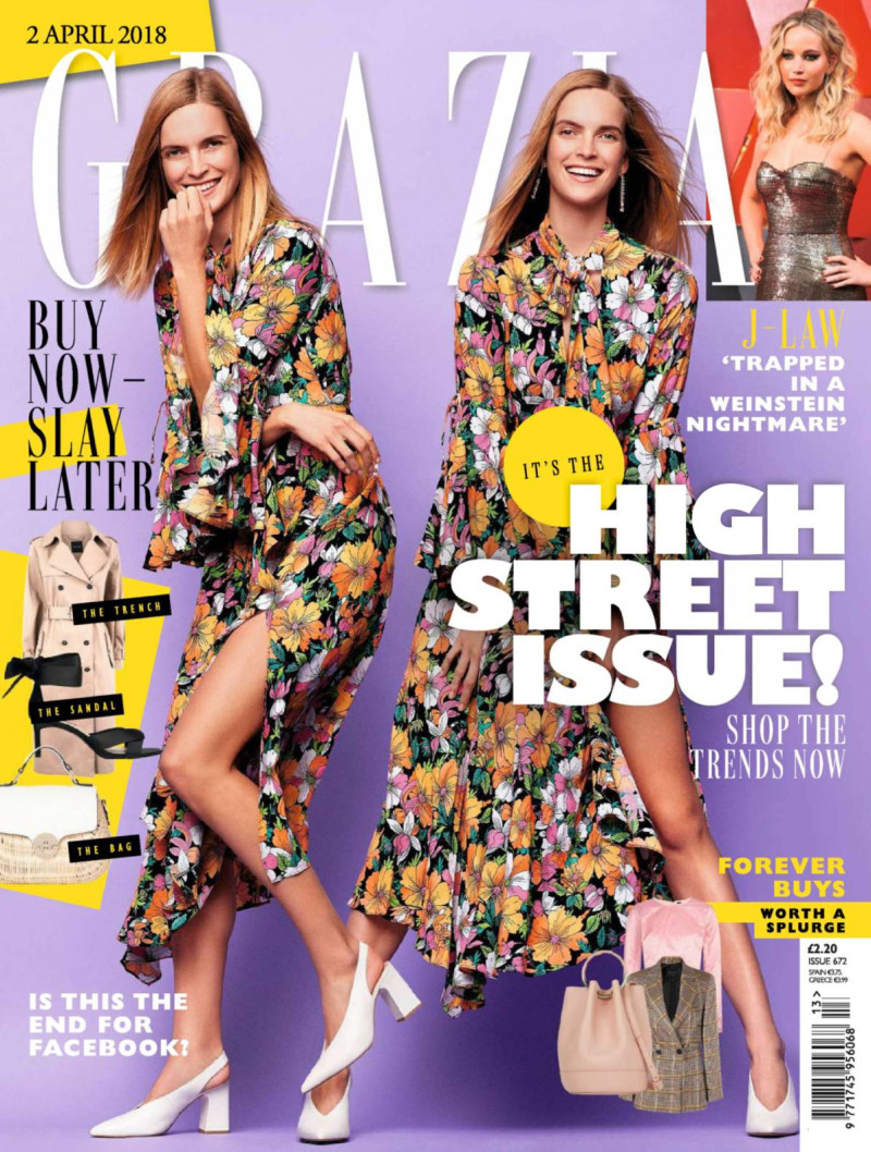  featured on the Grazia UK cover from April 2018