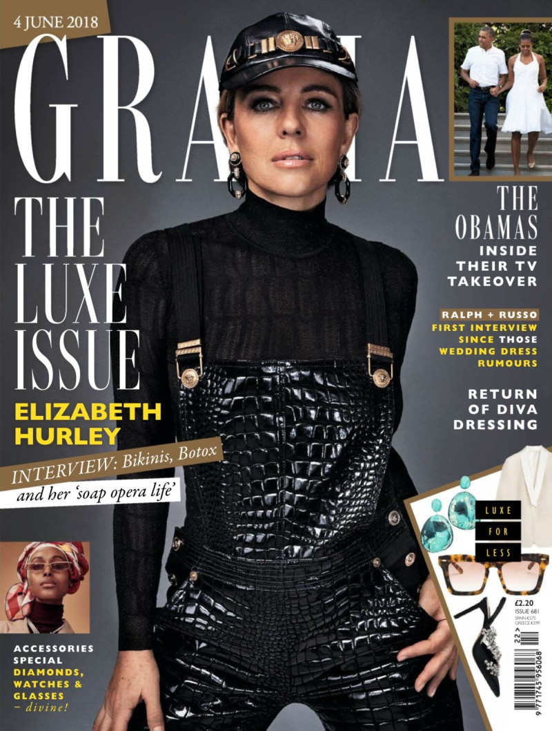 Elizabeth Hurley featured on the Grazia UK cover from June 2018