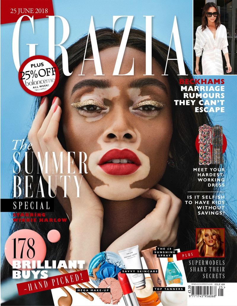 Winnie Chantelle Harlow featured on the Grazia UK cover from June 2018