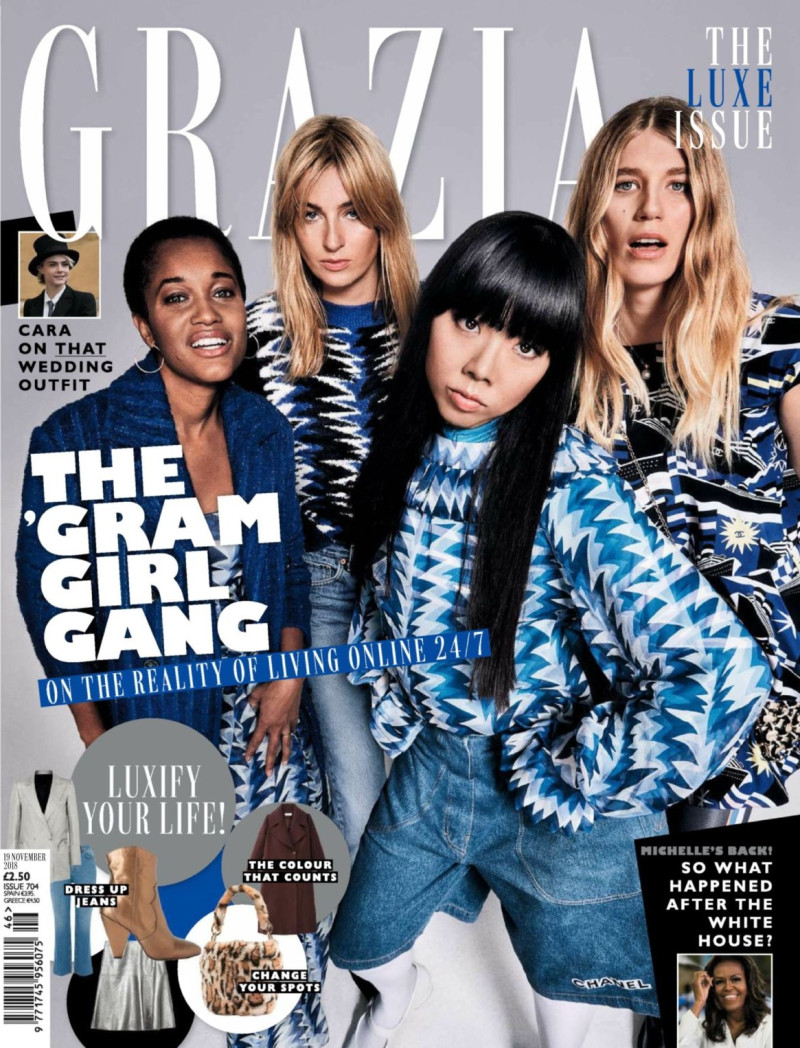  featured on the Grazia UK cover from November 2018