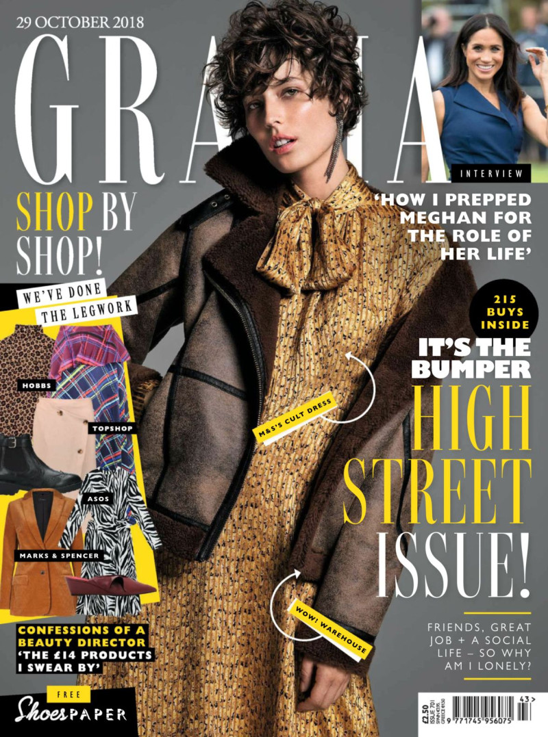  featured on the Grazia UK cover from October 2018