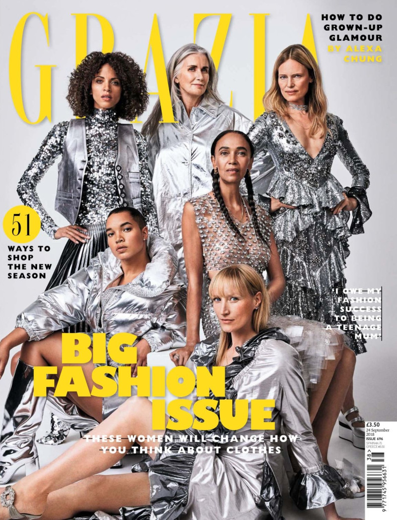 Cris Jo, Nicky Griffin, Mouchette Bell featured on the Grazia UK cover from September 2018