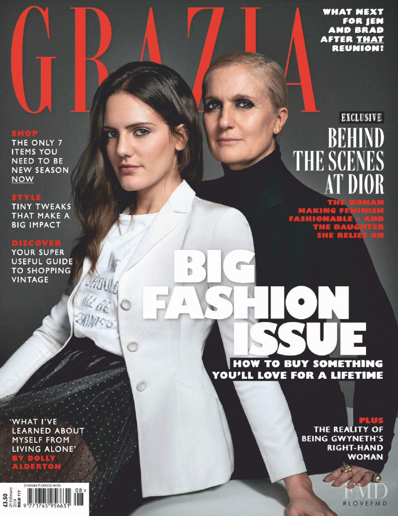  featured on the Grazia UK cover from February 2019