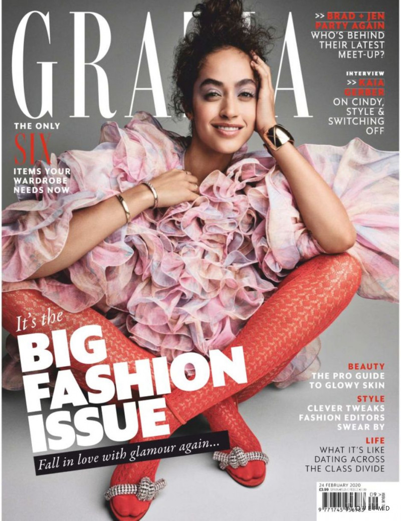 Alanna Arrington featured on the Grazia UK cover from February 2020