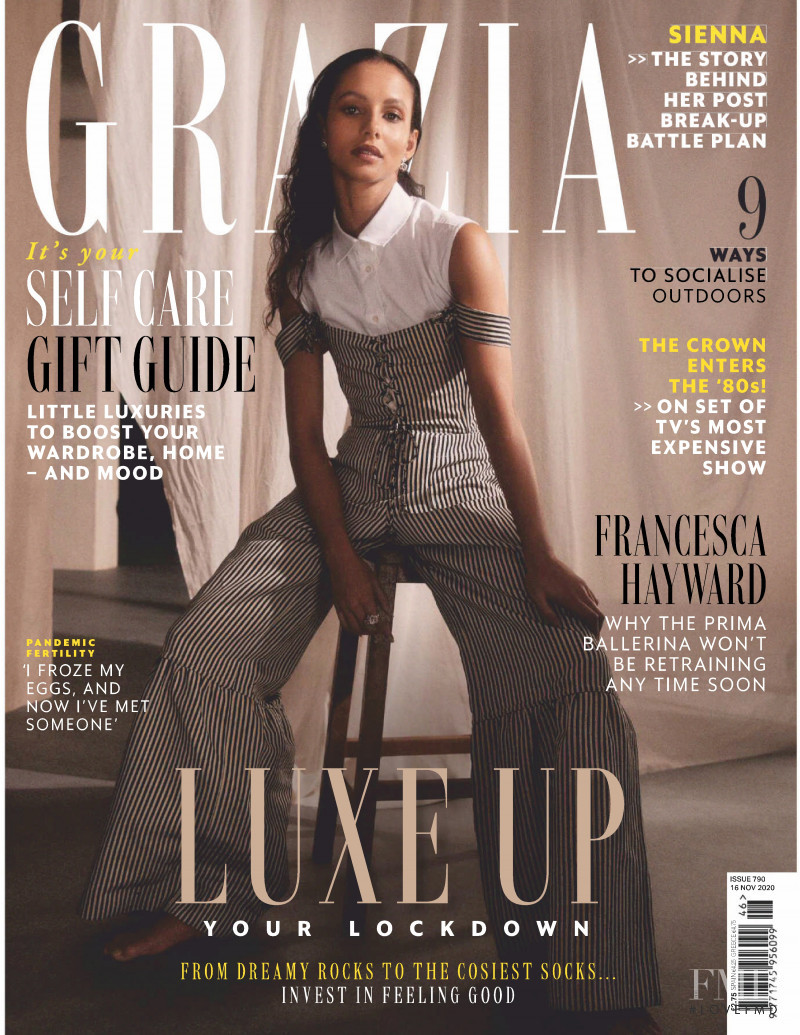 Francesca Hayward featured on the Grazia UK cover from November 2020
