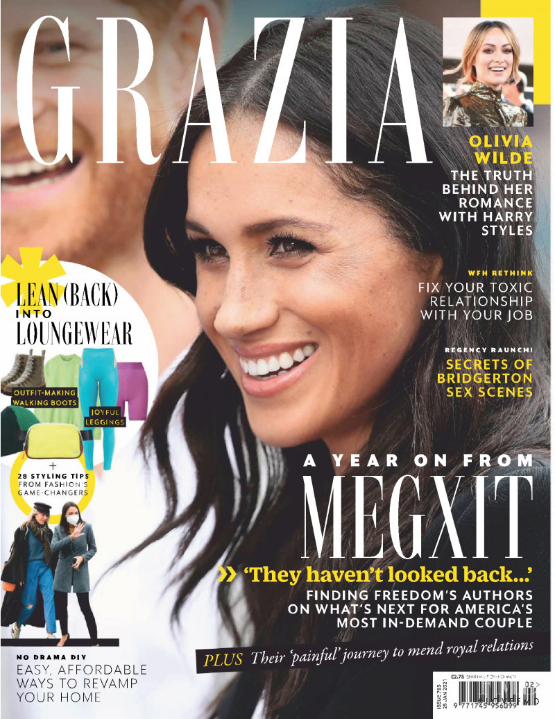  featured on the Grazia UK cover from January 2021