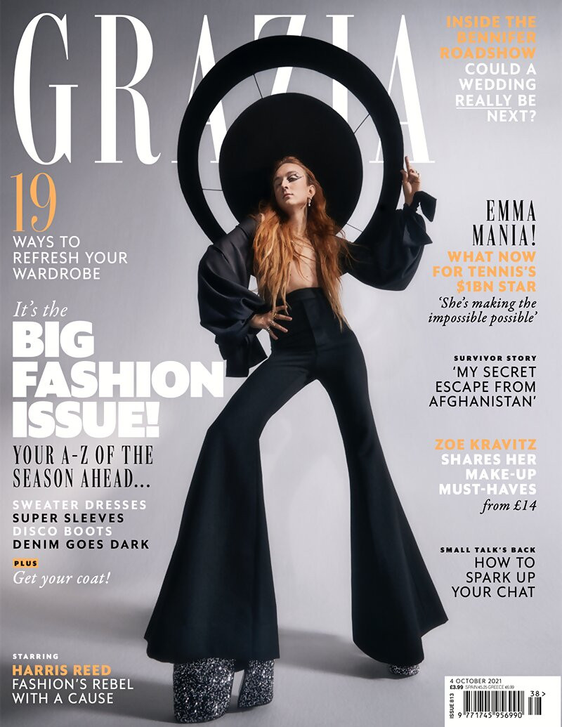  featured on the Grazia UK cover from October 2021