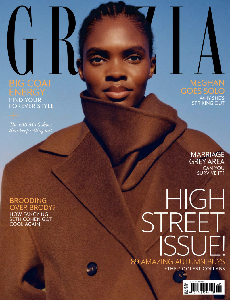 Ayobami  Okekunle featured on the Grazia UK cover from October 2024