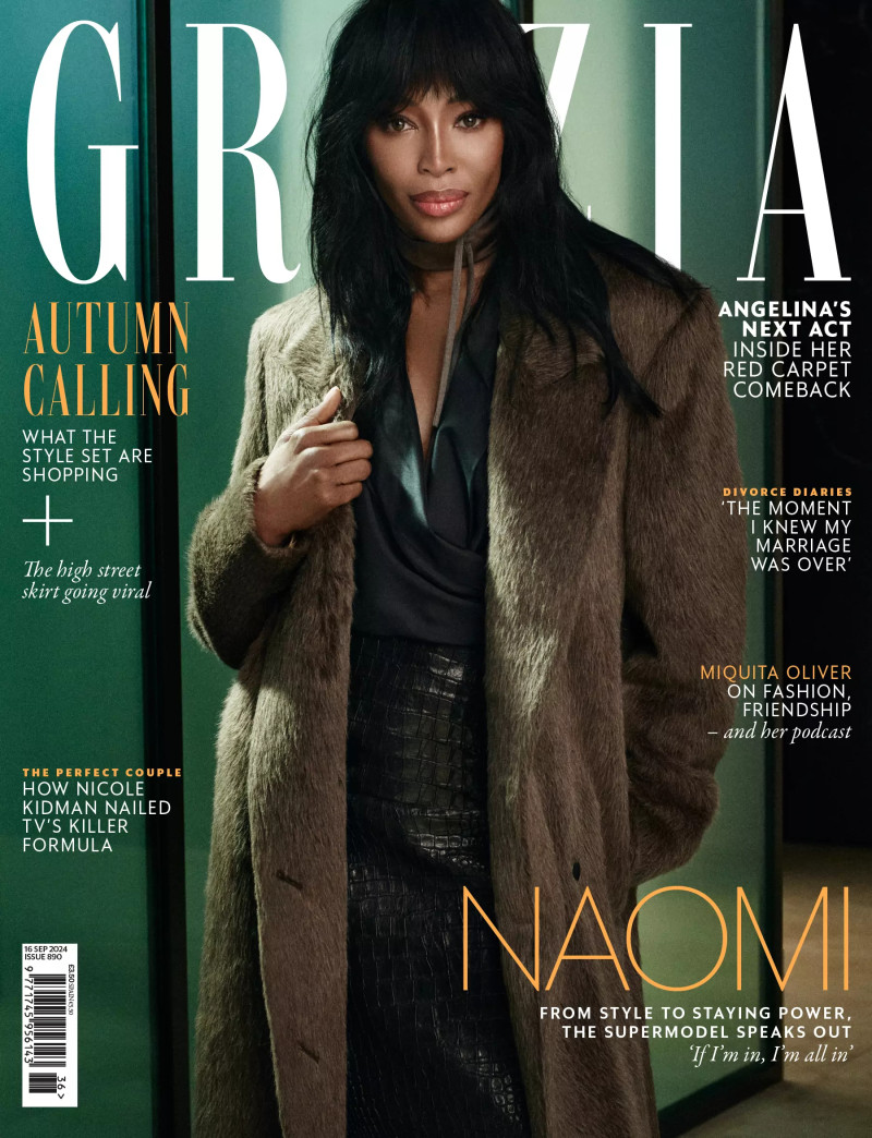 Naomi Campbell featured on the Grazia UK cover from September 2024