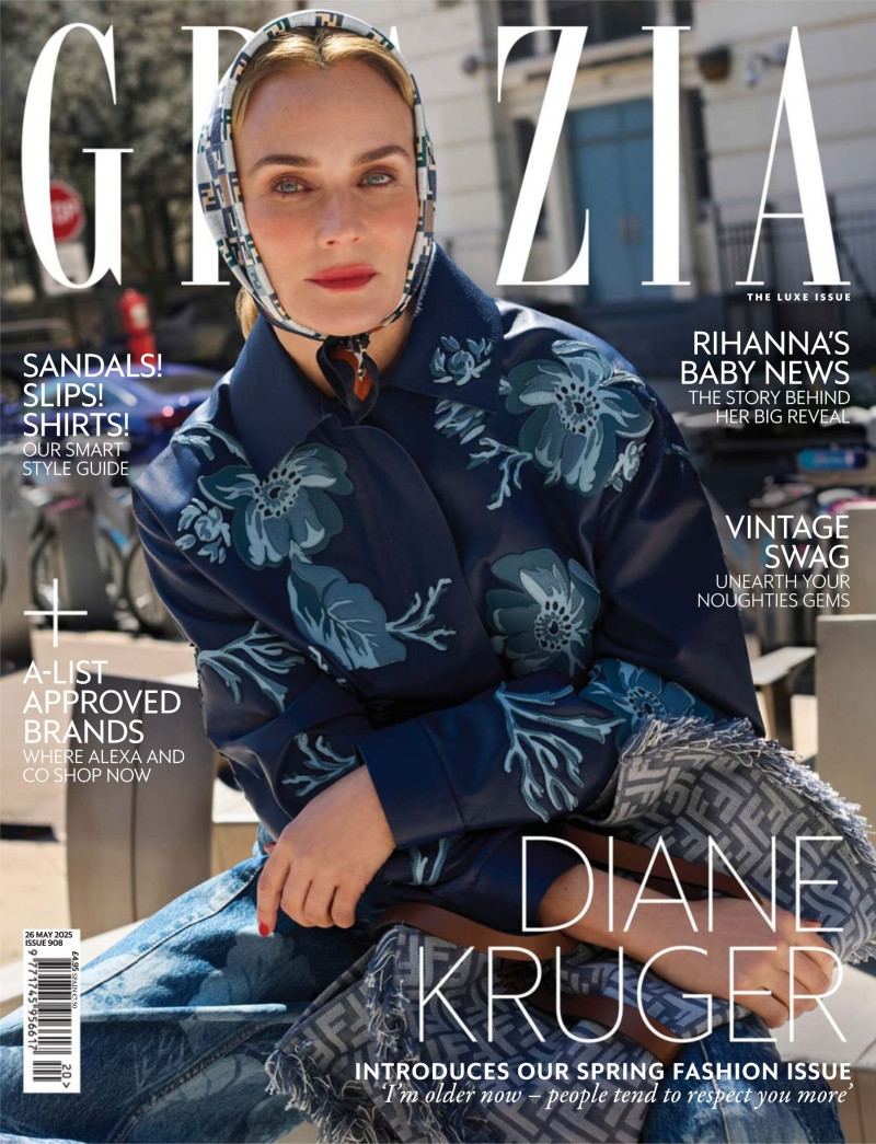 Diane Heidkruger featured on the Grazia UK cover from May 2025
