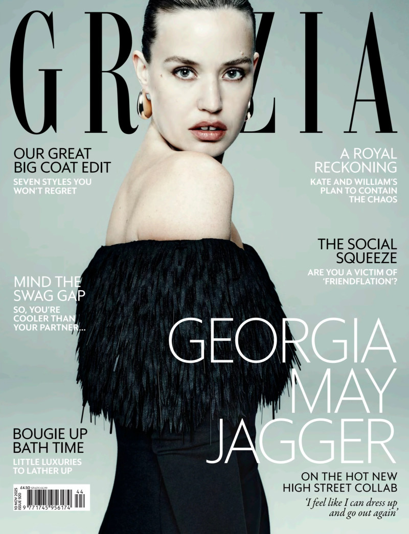 Georgia May Jagger featured on the Grazia UK cover from November 2025