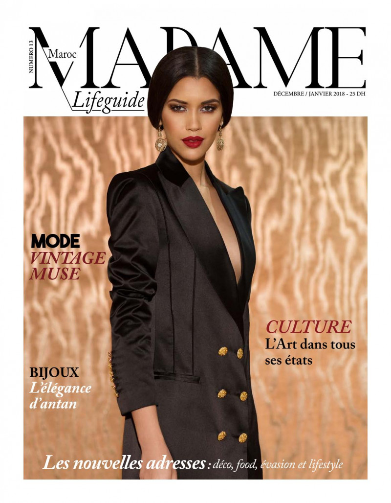 Manal Benmalek featured on the Madame Maroc Lifeguide cover from December 2017