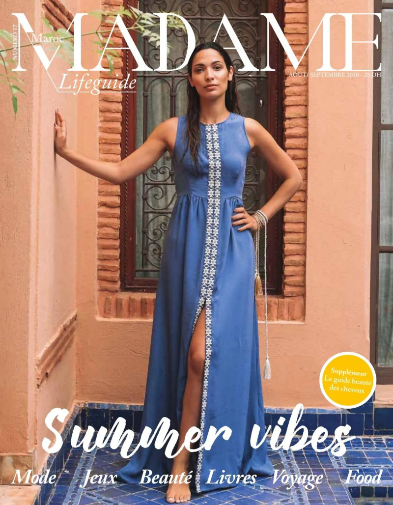 Sofya Benzakour featured on the Madame Maroc Lifeguide cover from August 2018