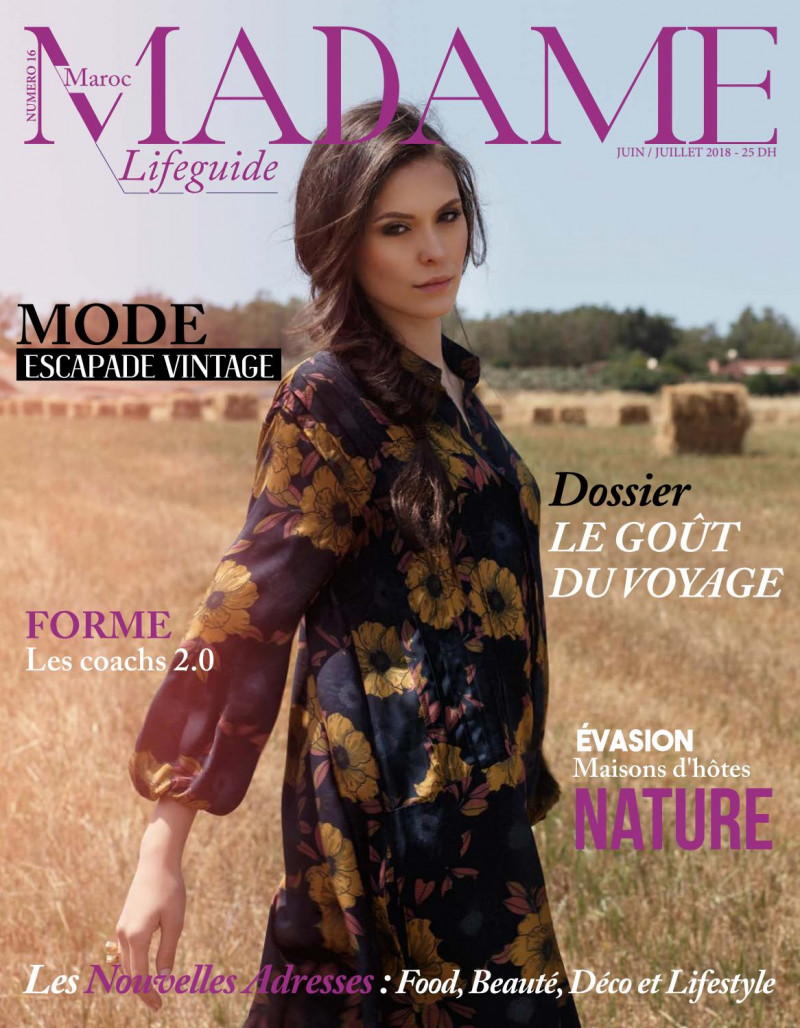 Imane Sefiani featured on the Madame Maroc Lifeguide cover from June 2018