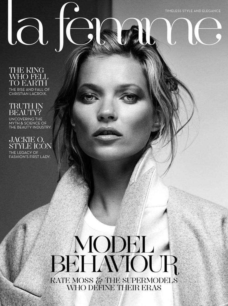 Kate Moss featured on the La Femme United Arab Emirates cover from March 2014