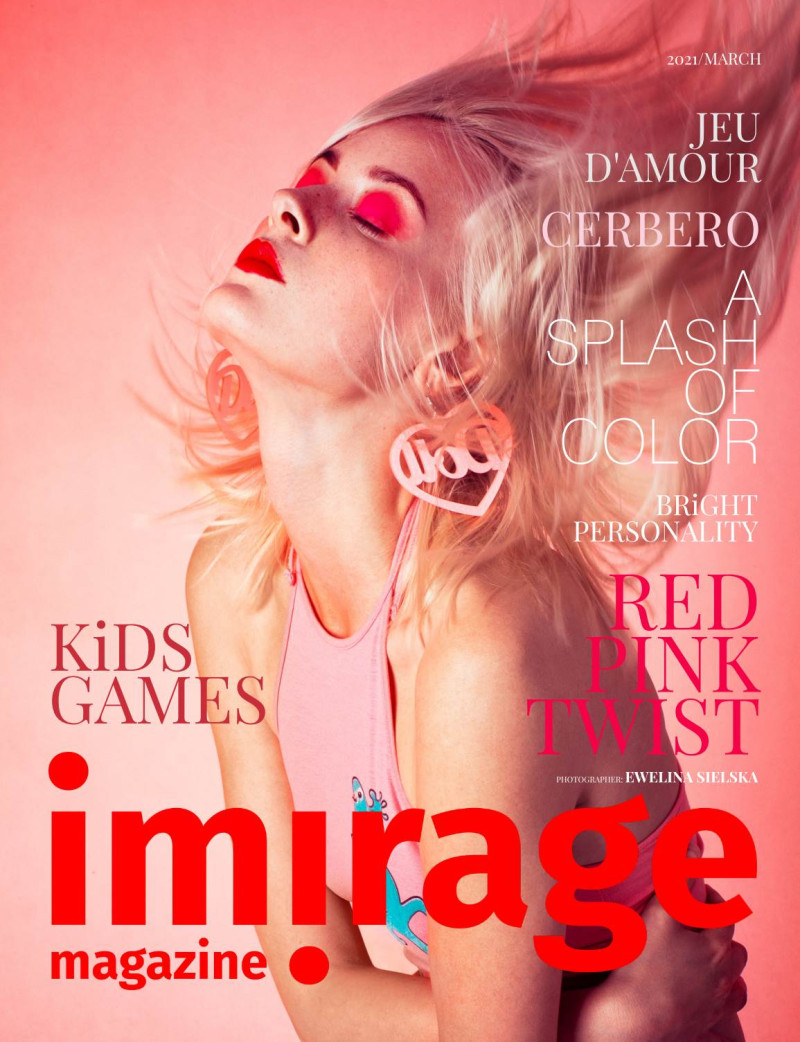 Magdalena Frost featured on the Imirage Magazine cover from March 2021