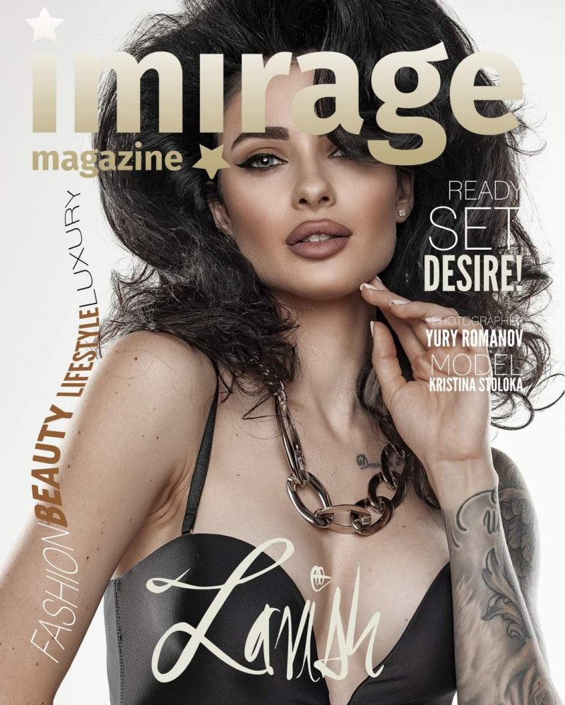 Kristina Stoloka featured on the Imirage Magazine cover from March 2023