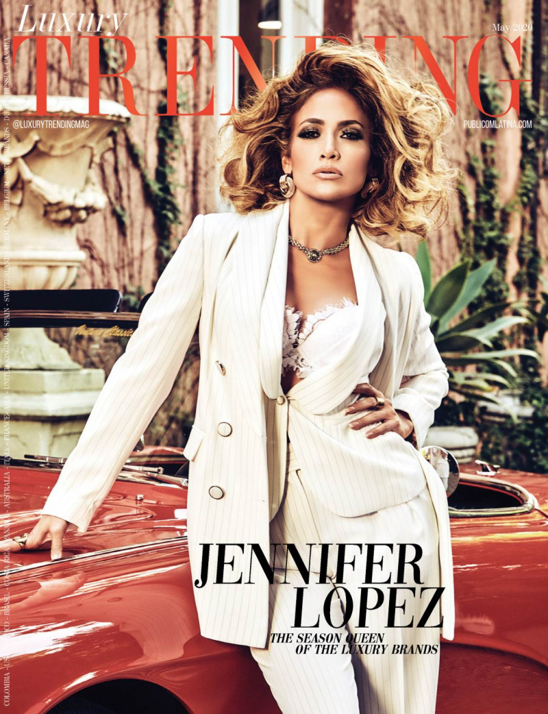 Jennifer Lopez featured on the Luxury Trending cover from May 2020