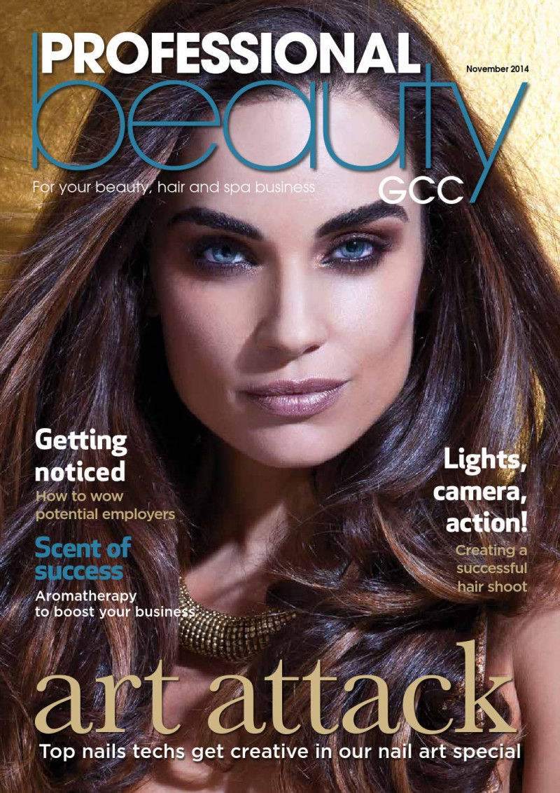Michelle D\'Agostino featured on the Professional Beauty United Arab Emirates cover from November 2014