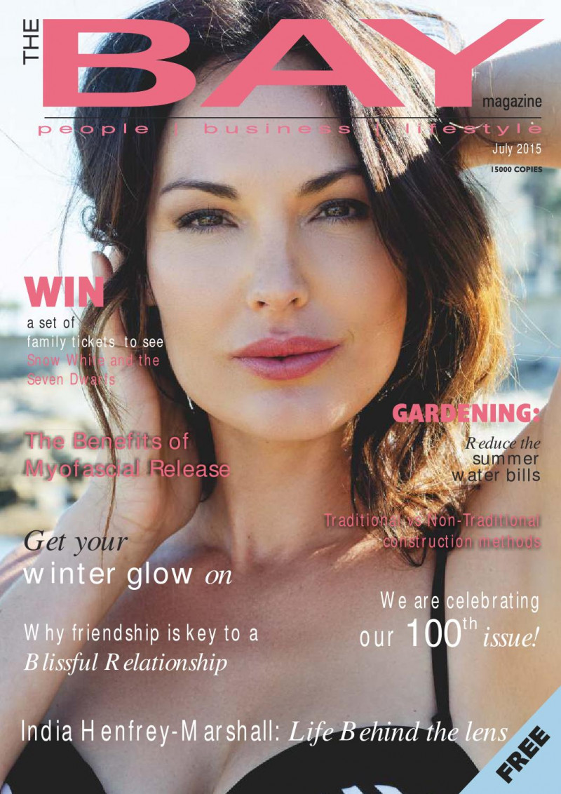 India Henfrey-Marshall featured on the The Bay Mag cover from July 2015