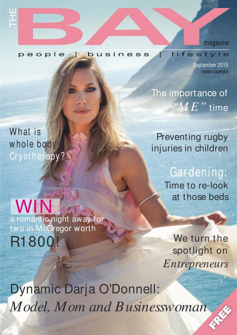 Darja O\'Donnell featured on the The Bay Mag cover from September 2015