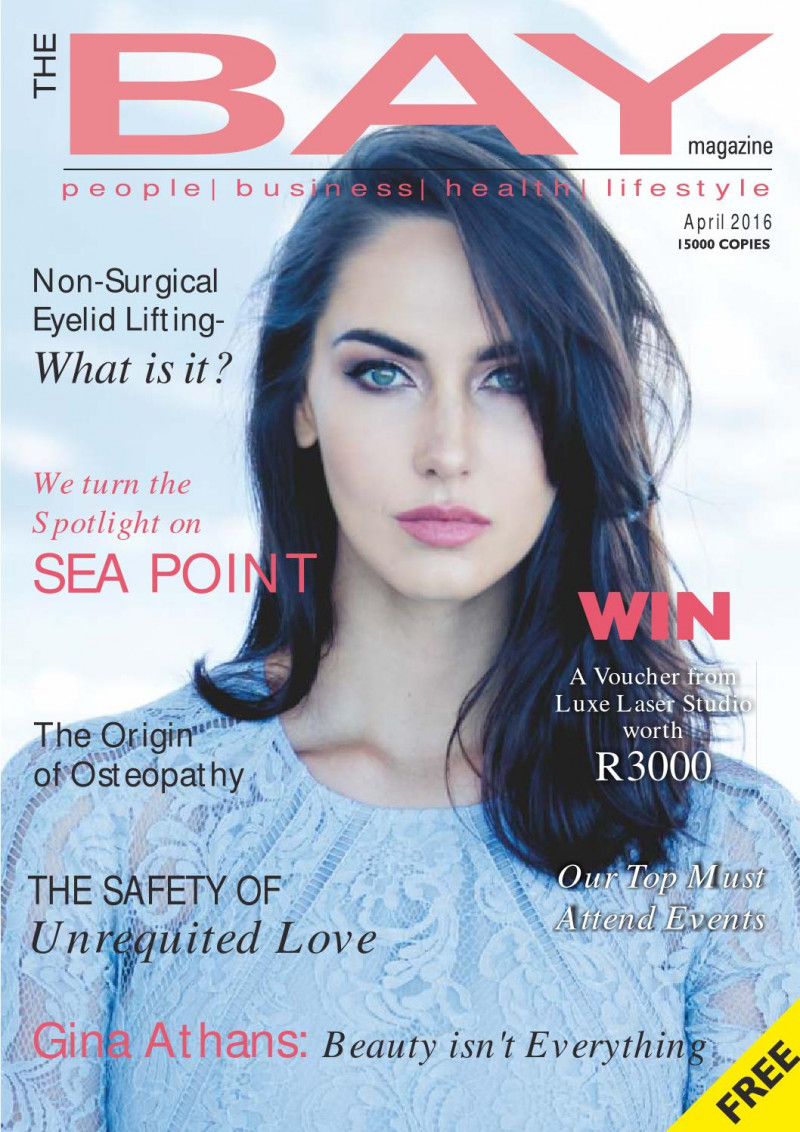 Gina Athans featured on the The Bay Mag cover from April 2016